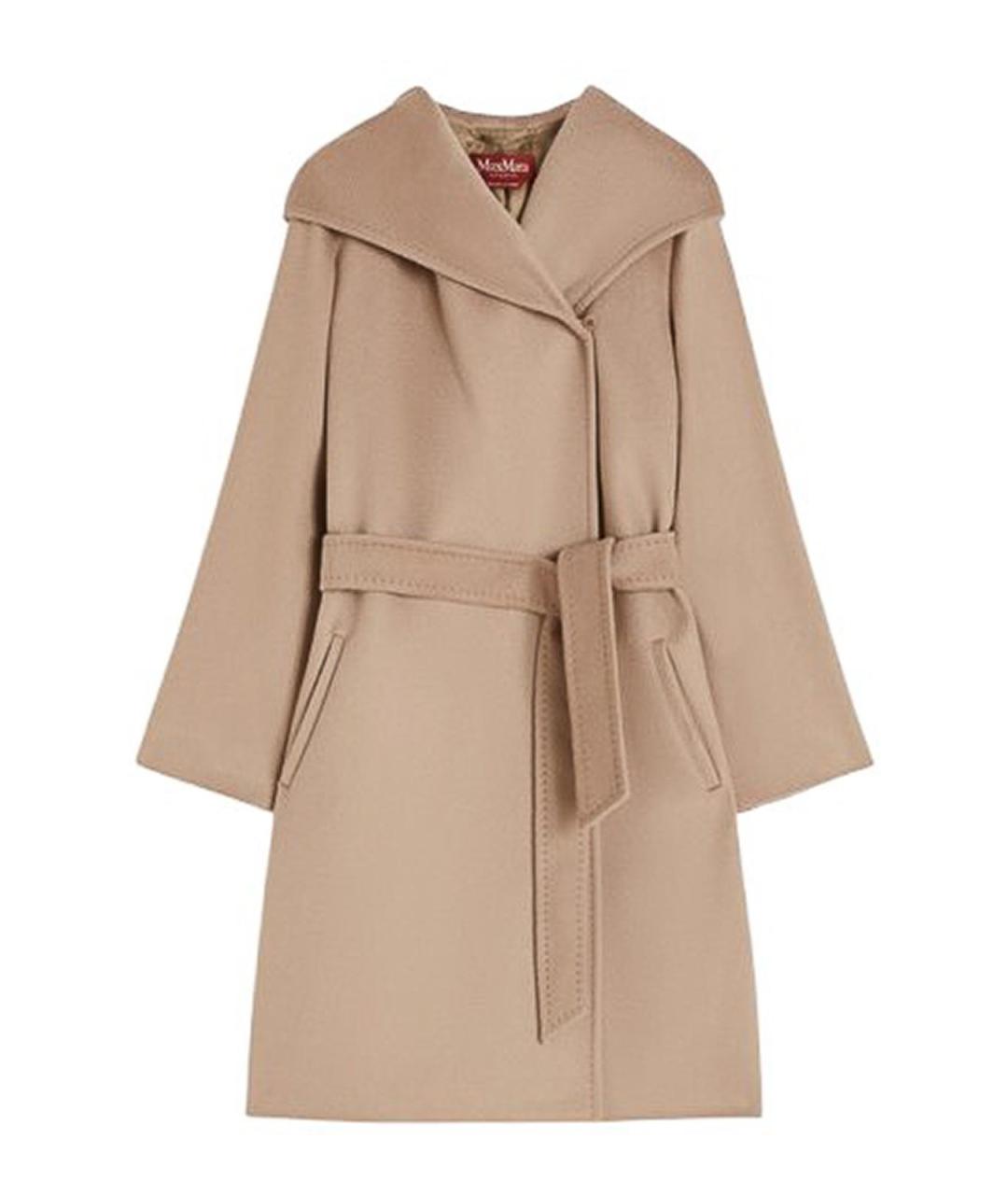 MAX MARA STUDIO Бежевое шерстяное пальто, фото 1