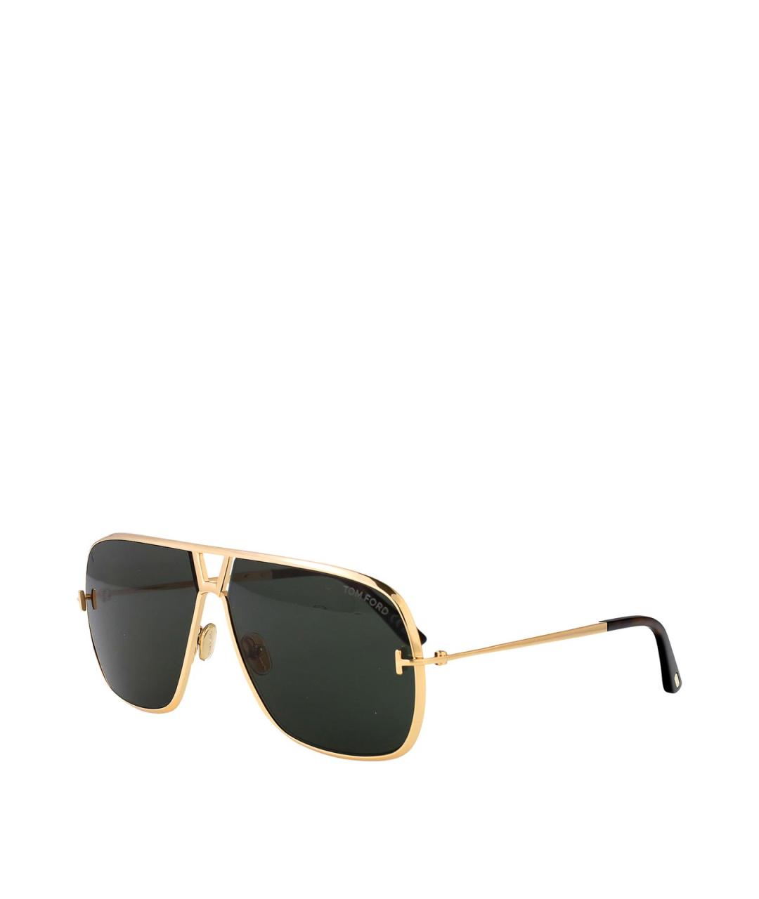 TOM FORD Золотые металлические солнцезащитные очки, фото 2