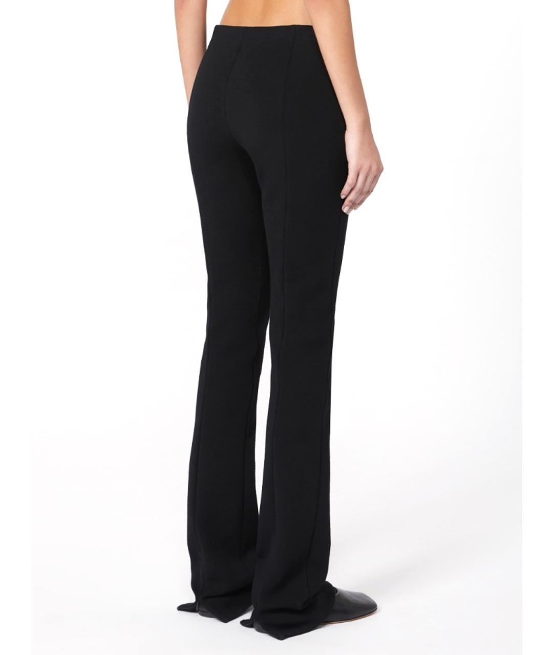 SPORTMAX Черные вискозные прямые брюки, фото 3
