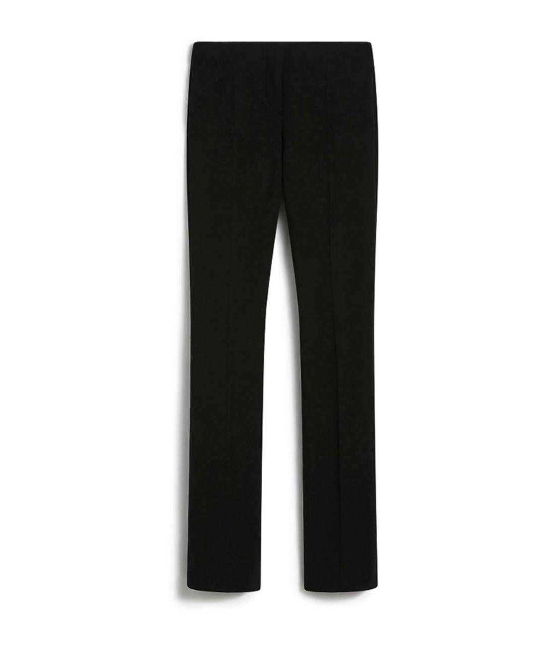 SPORTMAX Черные вискозные прямые брюки, фото 1