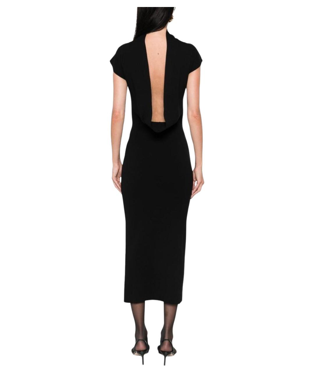 ALBERTA FERRETTI Черное вискозное платье, фото 3