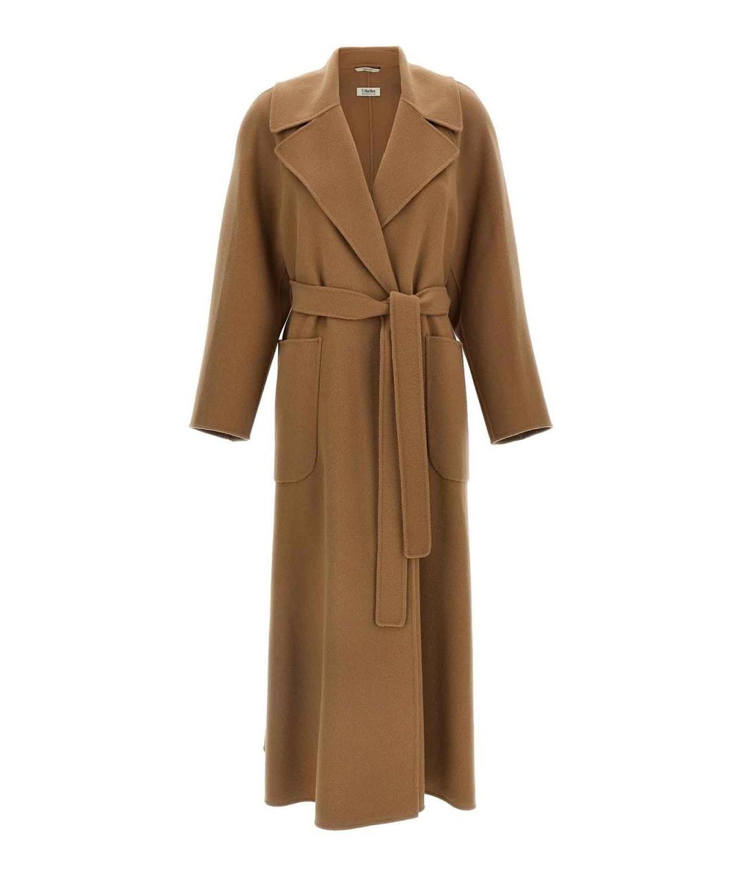 'S MAX MARA Бежевое шерстяное пальто, фото 1