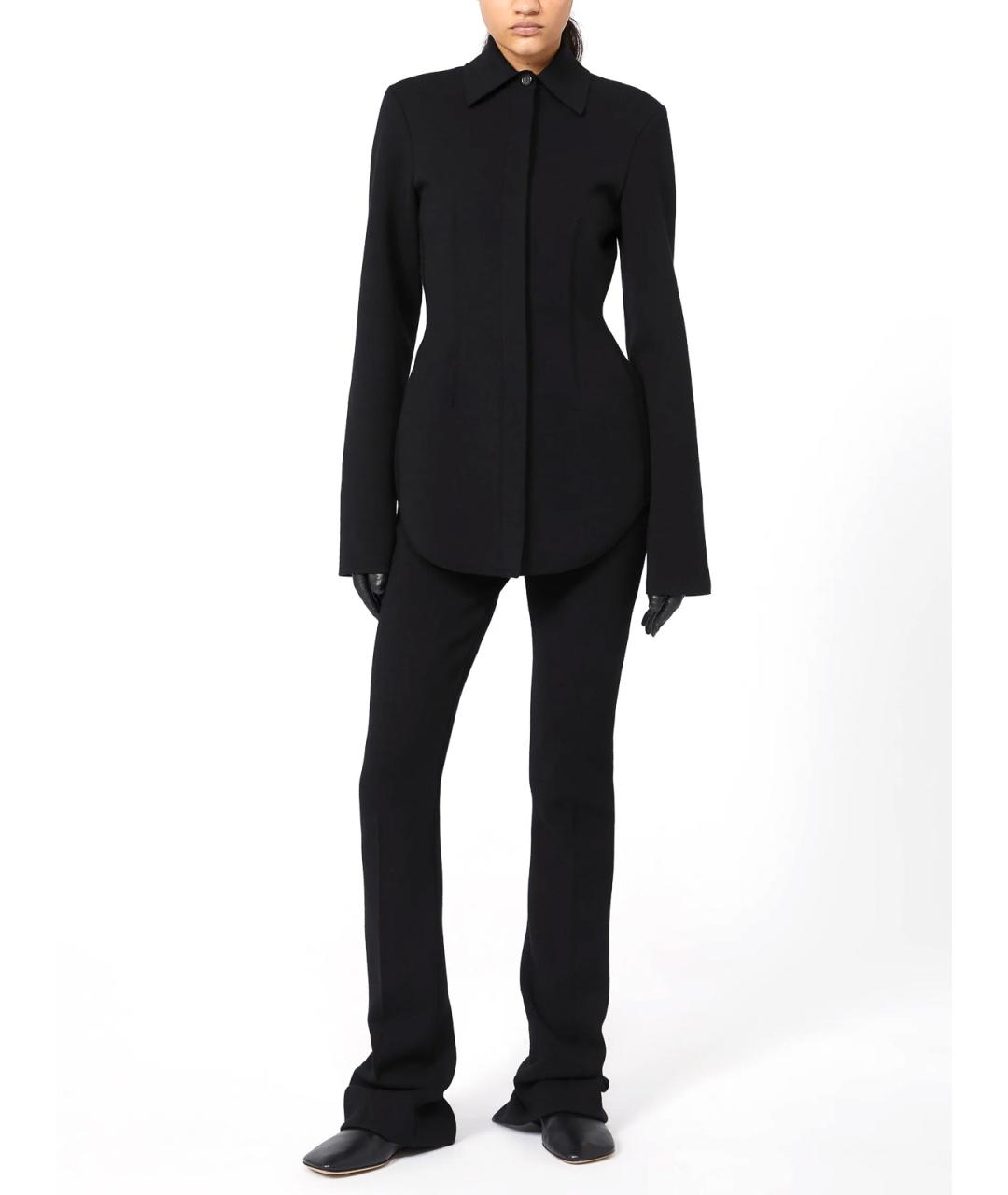 SPORTMAX Черная полиэстеровая рубашка, фото 2