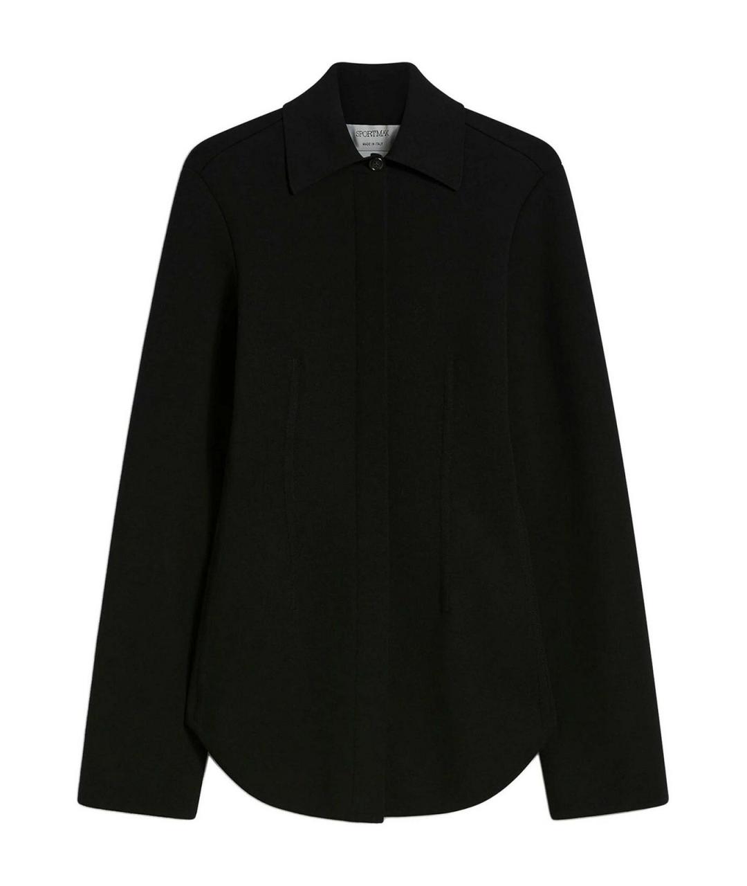 SPORTMAX Черная полиэстеровая рубашка, фото 1
