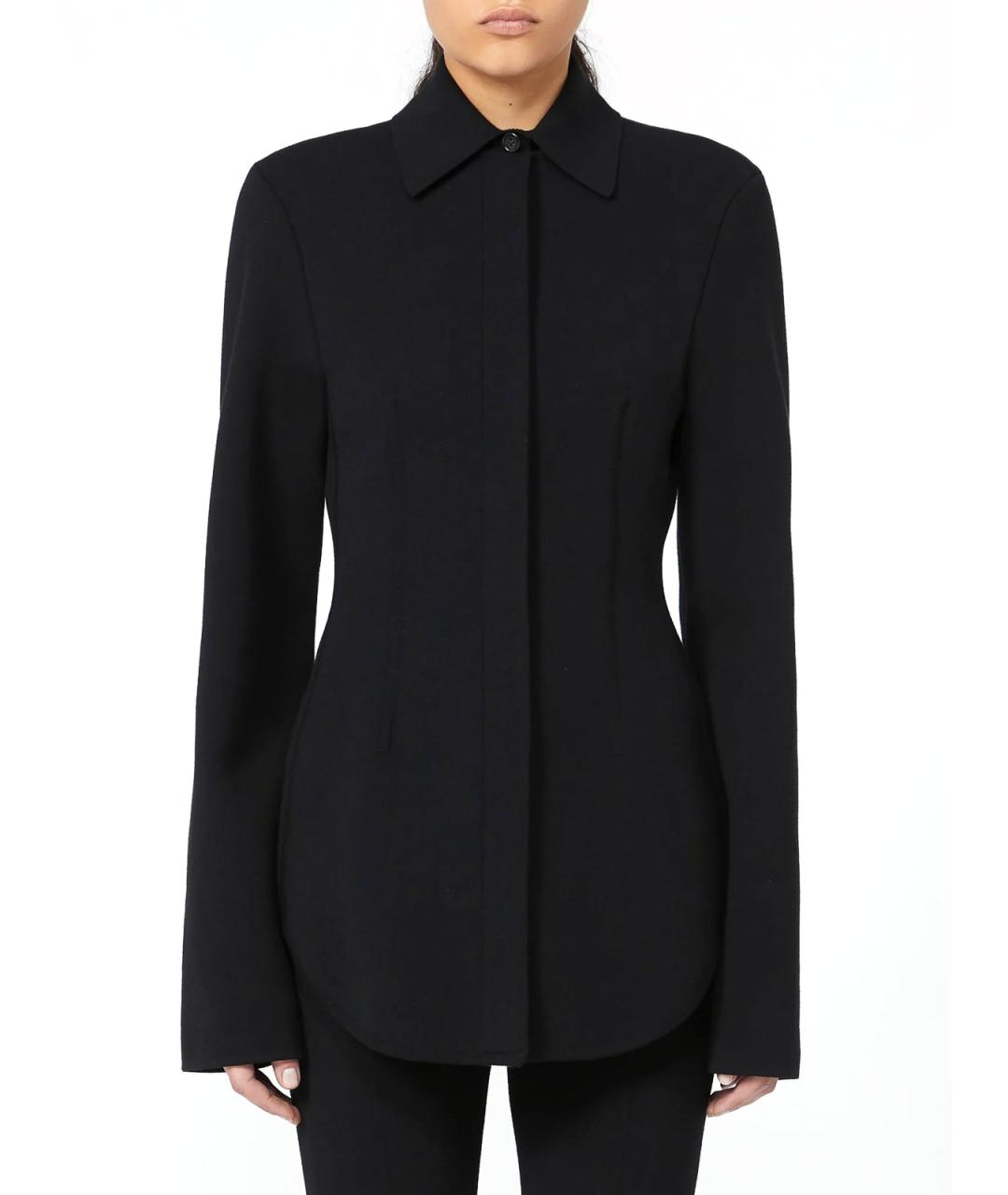SPORTMAX Черная полиэстеровая рубашка, фото 3