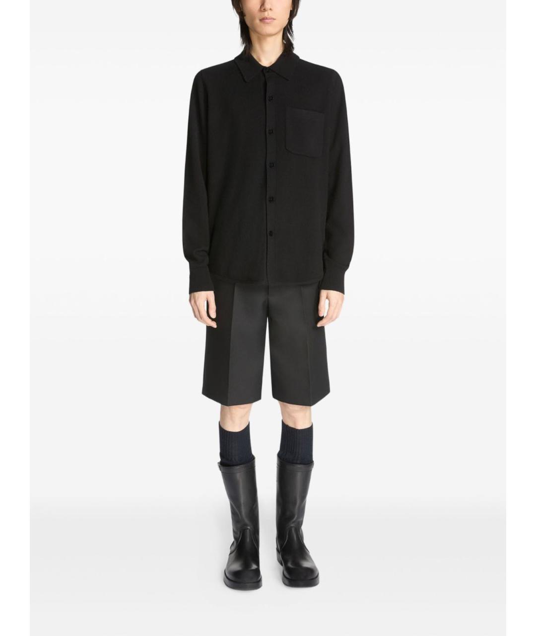DRIES VAN NOTEN Черная кашемировая классическая рубашка, фото 2