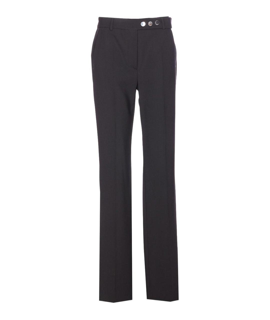 SPORTMAX Черные шерстяные прямые брюки, фото 1