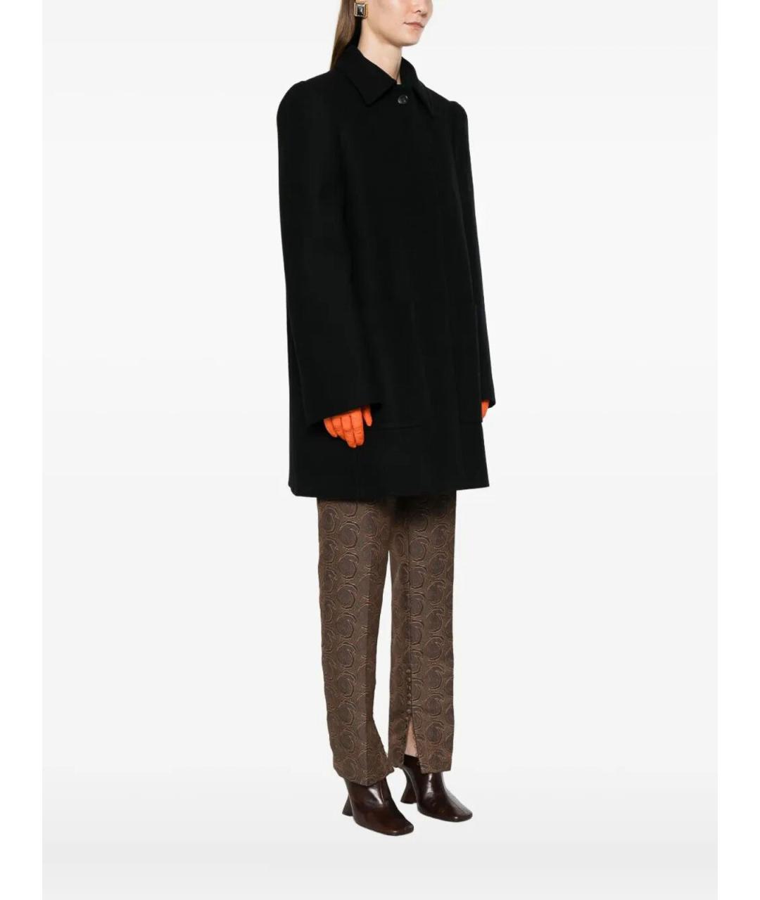 DRIES VAN NOTEN Черное шерстяное пальто, фото 4