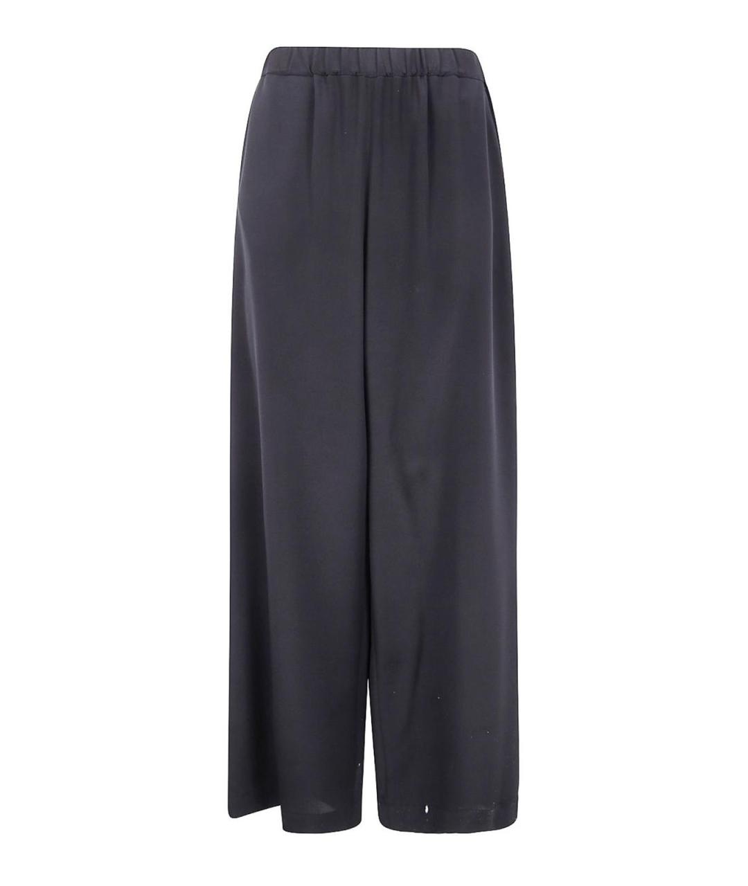 MAX MARA Черные шелковые брюки широкие, фото 1
