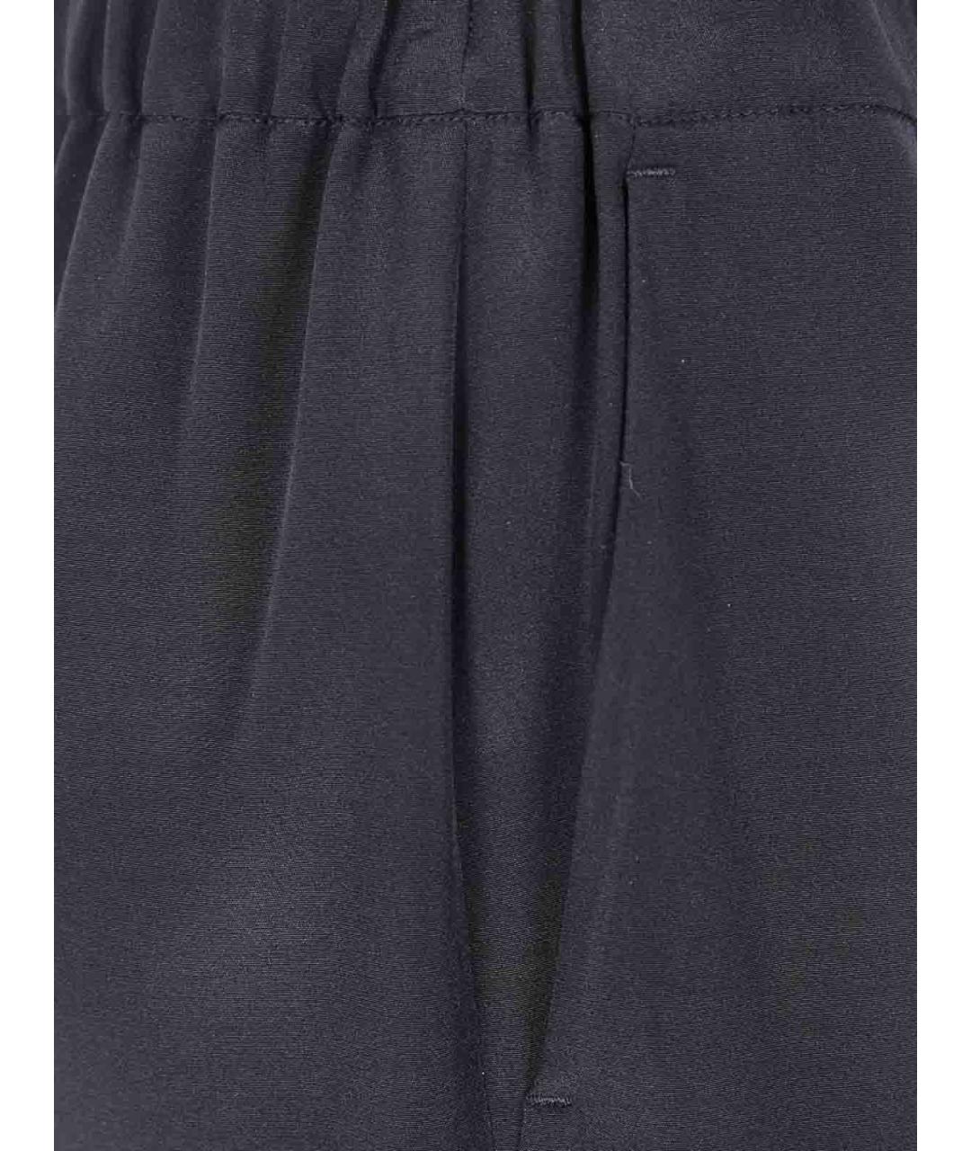 MAX MARA Черные шелковые брюки широкие, фото 3