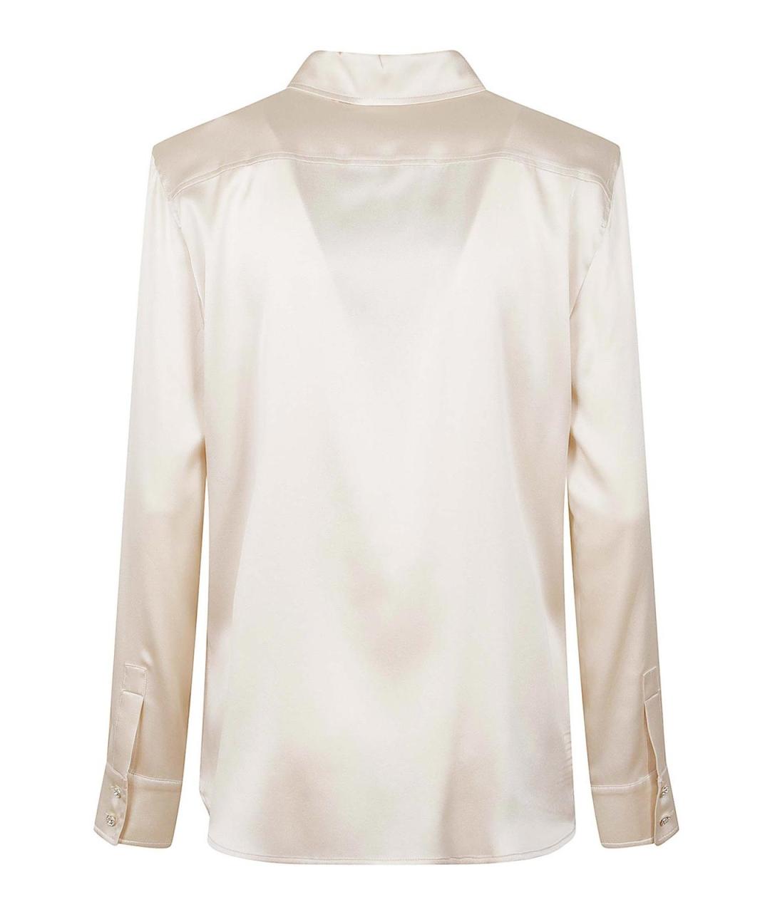MAX MARA Бежевая шелковая рубашка, фото 2