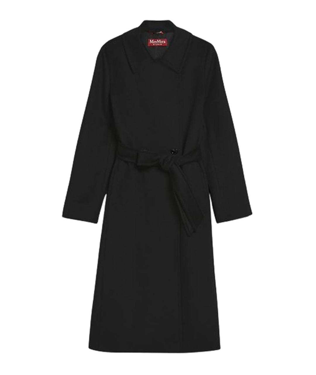MAX MARA STUDIO Черное шерстяное пальто, фото 1
