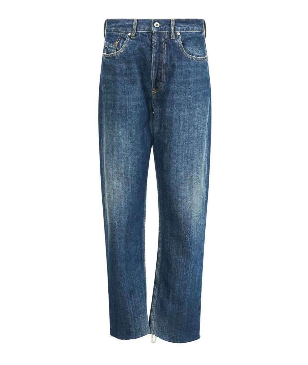 MAISON MARGIELA Синие хлопковые прямые джинсы, фото 1