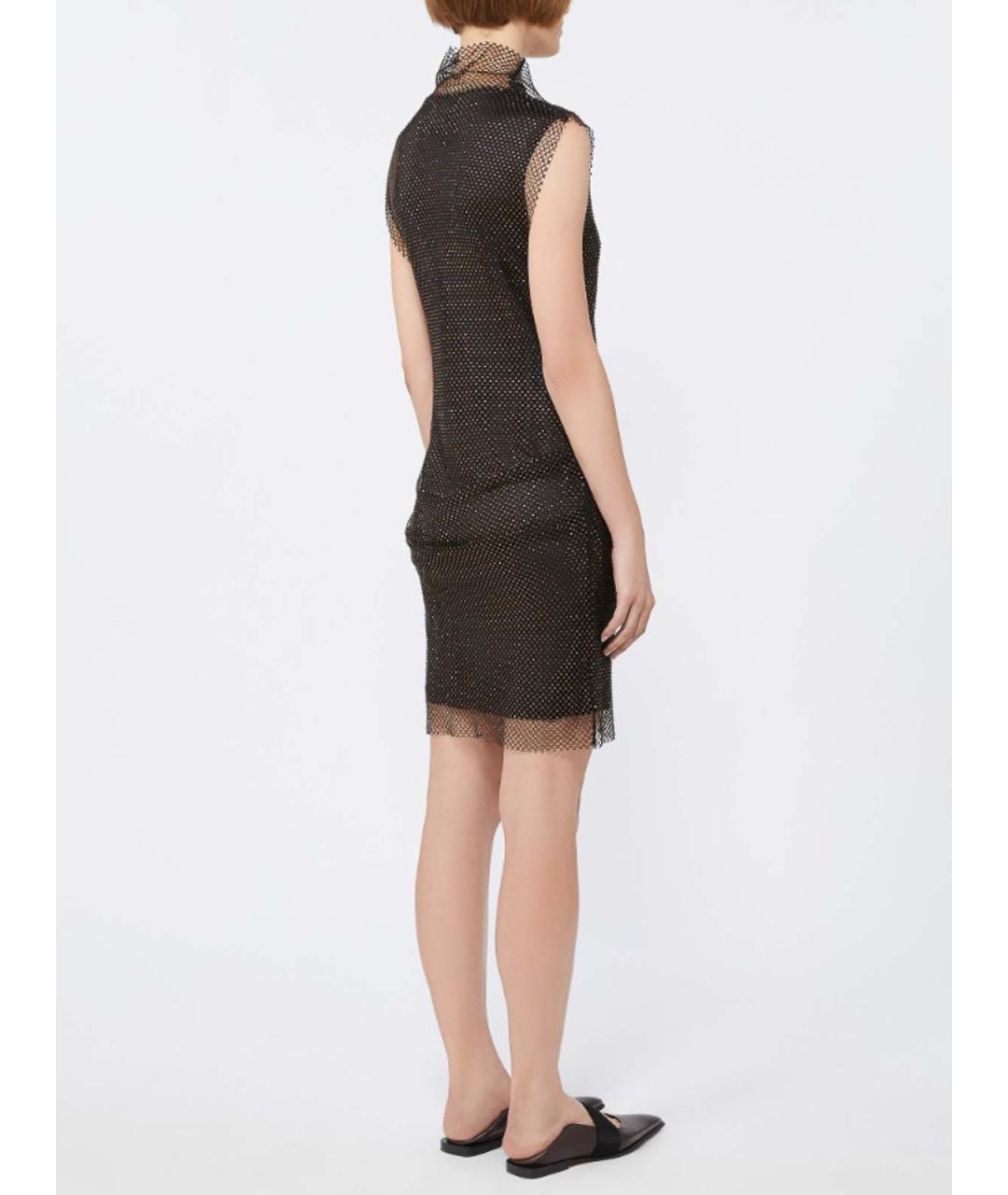 SPORTMAX Черное вискозное повседневное платье, фото 4