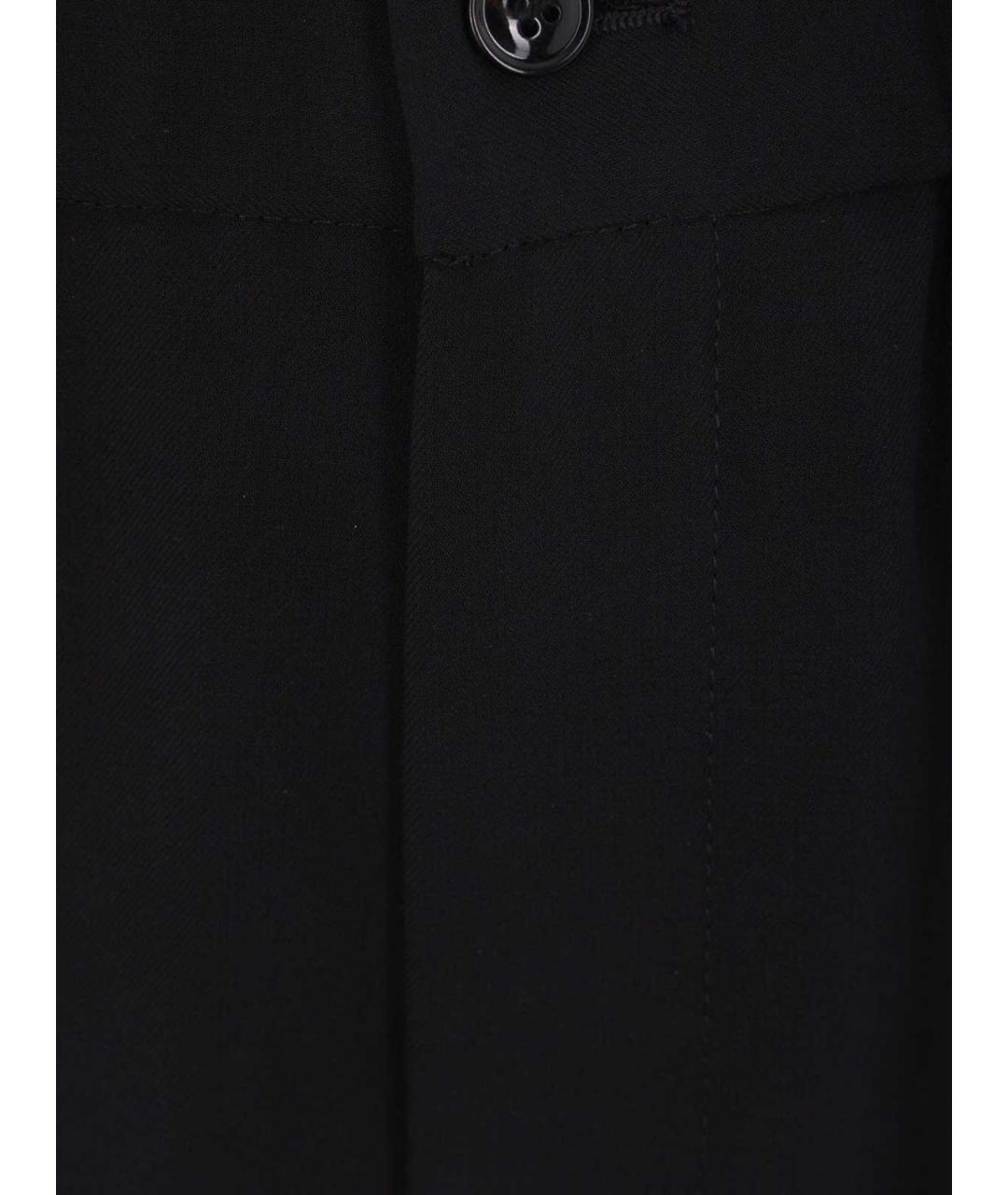 GIORGIO ARMANI Черные шерстяные повседневные брюки, фото 4