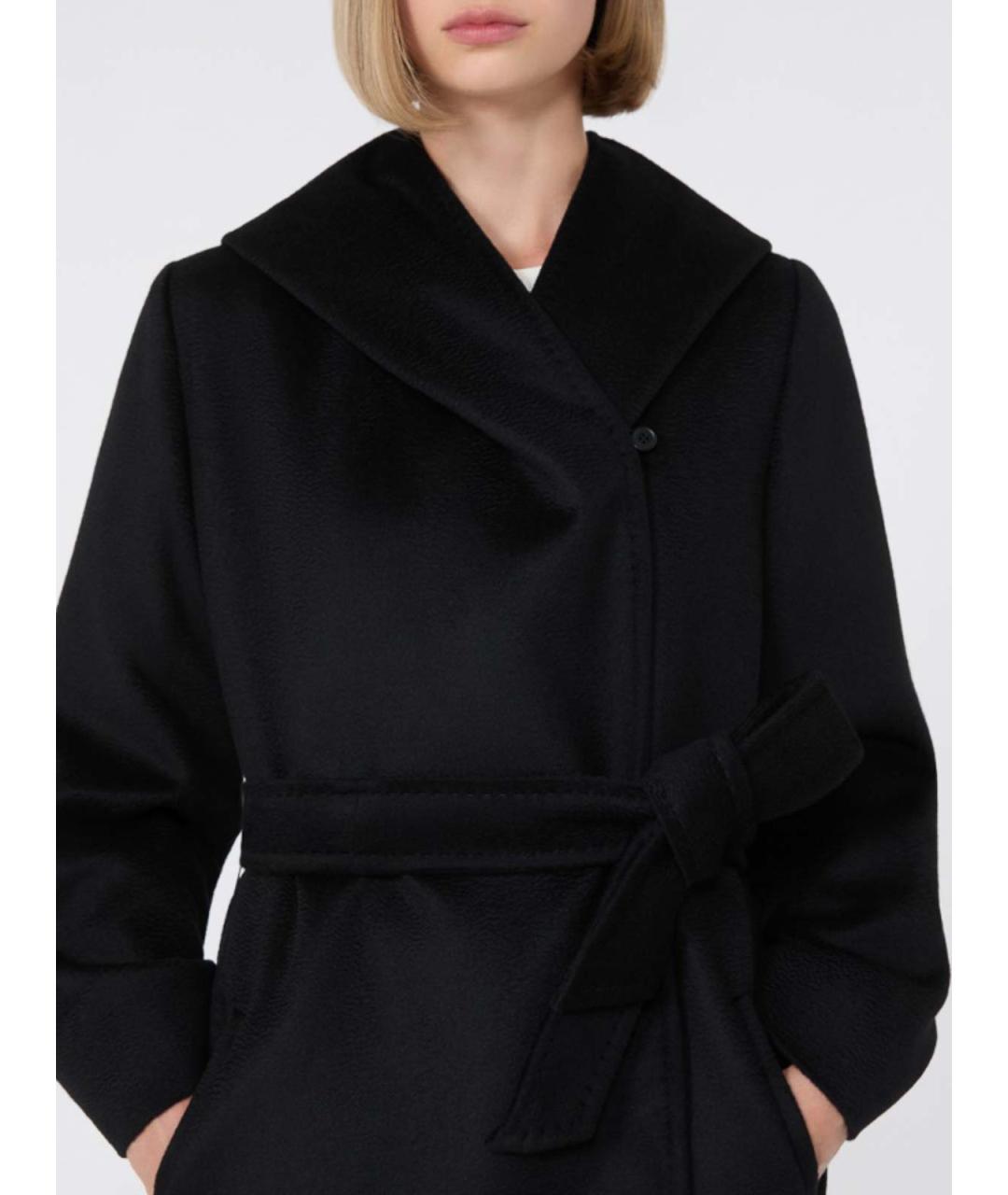 MAX MARA STUDIO Черное шерстяное пальто, фото 5