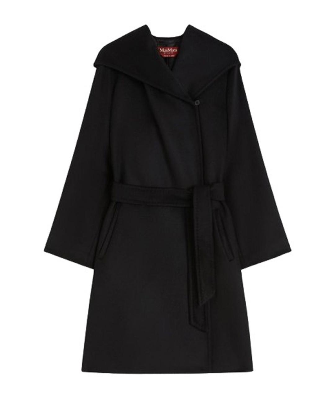 MAX MARA STUDIO Черное шерстяное пальто, фото 1