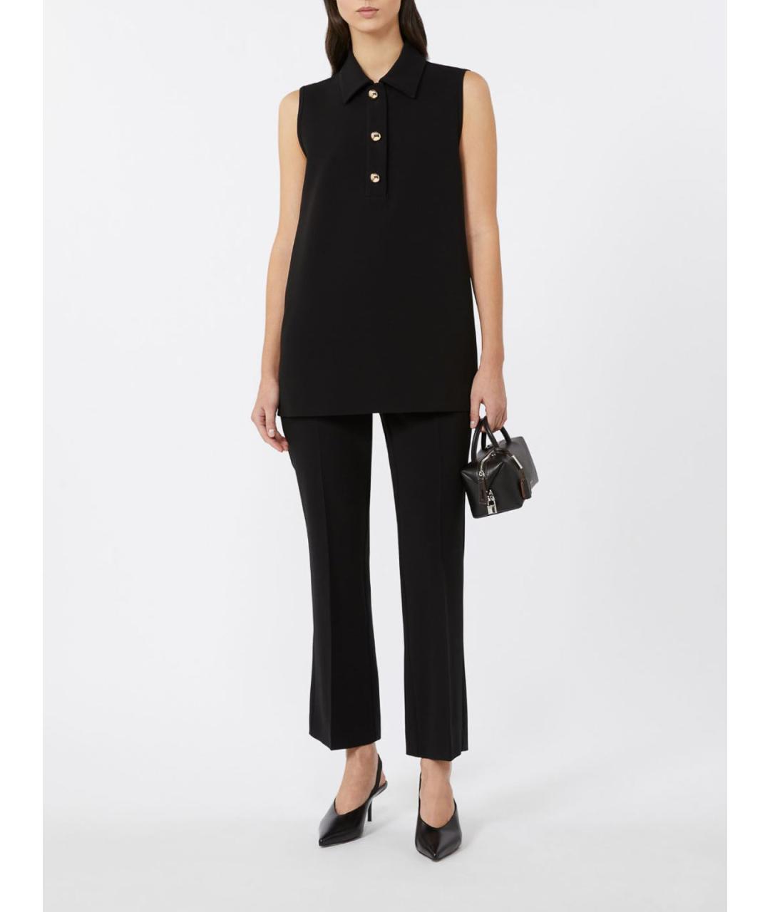 MAX MARA STUDIO Черная полиэстеровая блузы, фото 2