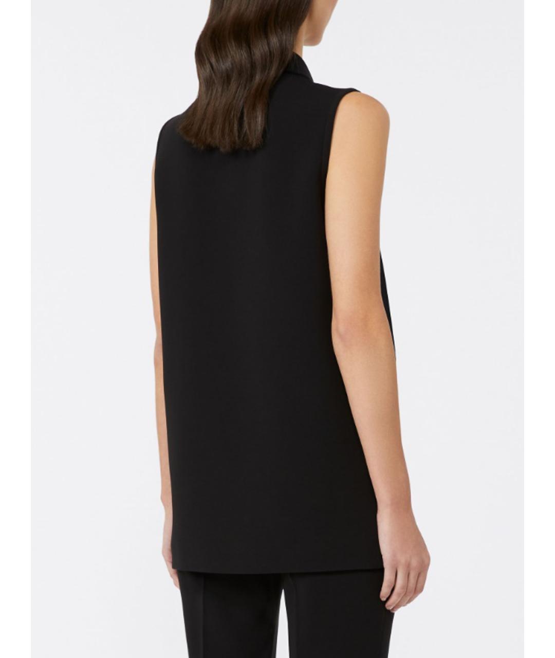 MAX MARA STUDIO Черная полиэстеровая блузы, фото 4
