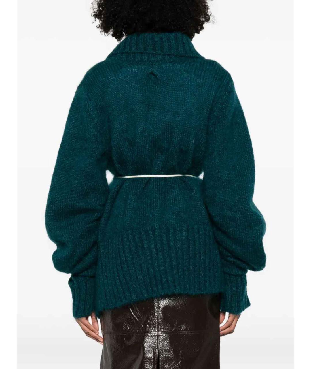 DRIES VAN NOTEN Зеленый шерстяной кардиган, фото 5