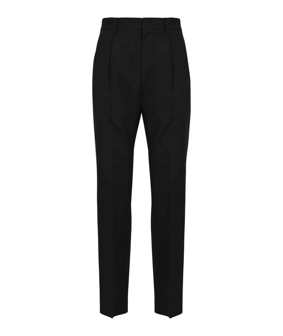 DSQUARED2 Черные шерстяные повседневные брюки, фото 1