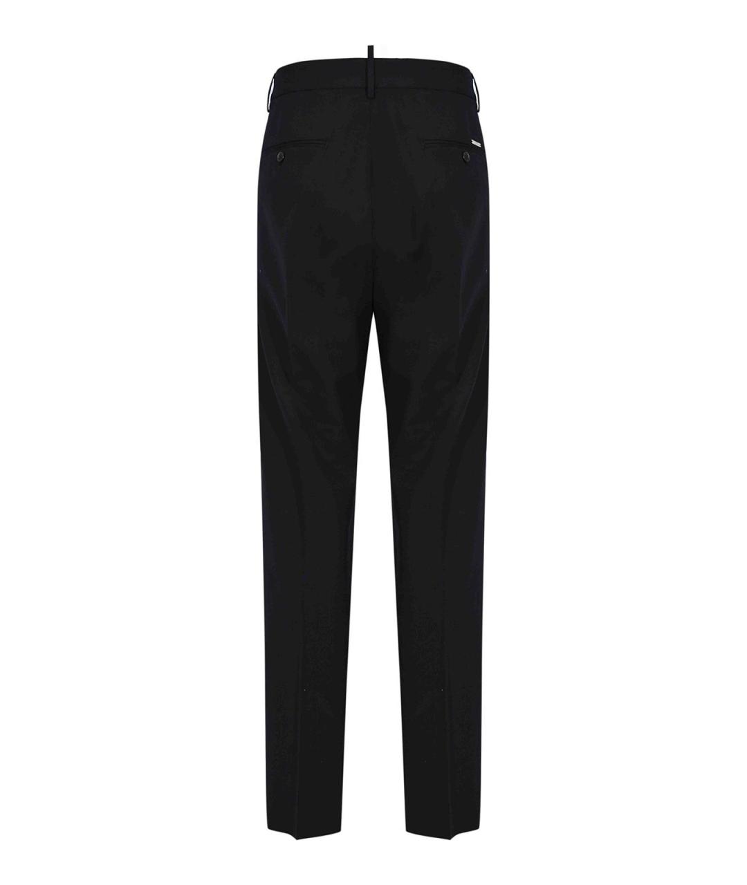 DSQUARED2 Черные шерстяные повседневные брюки, фото 2