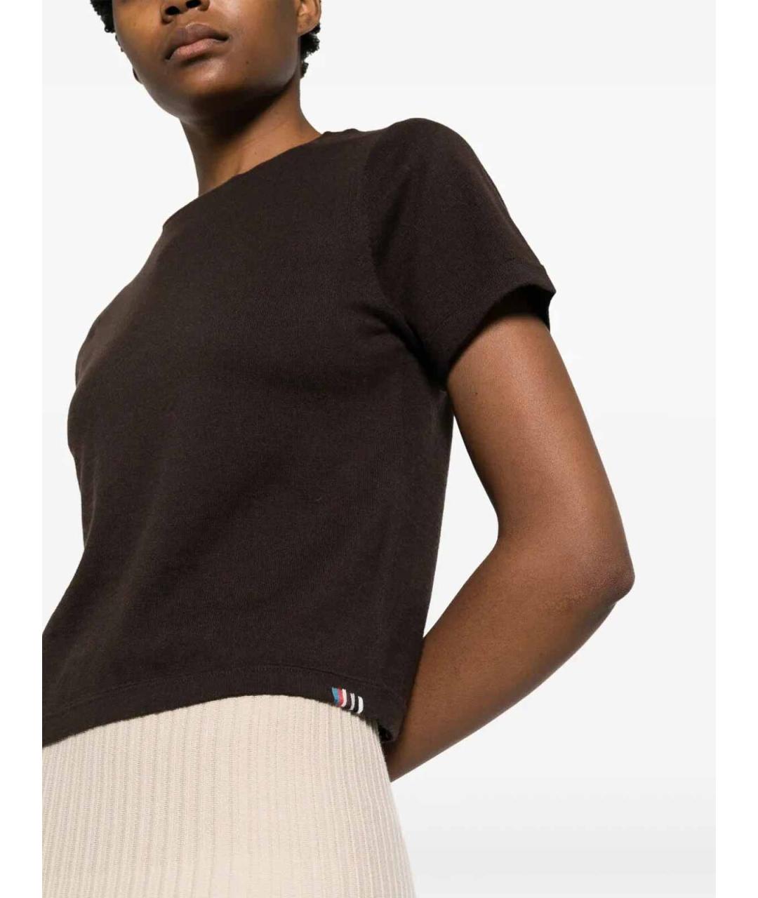 EXTREME CASHMERE Коричневая футболка, фото 5