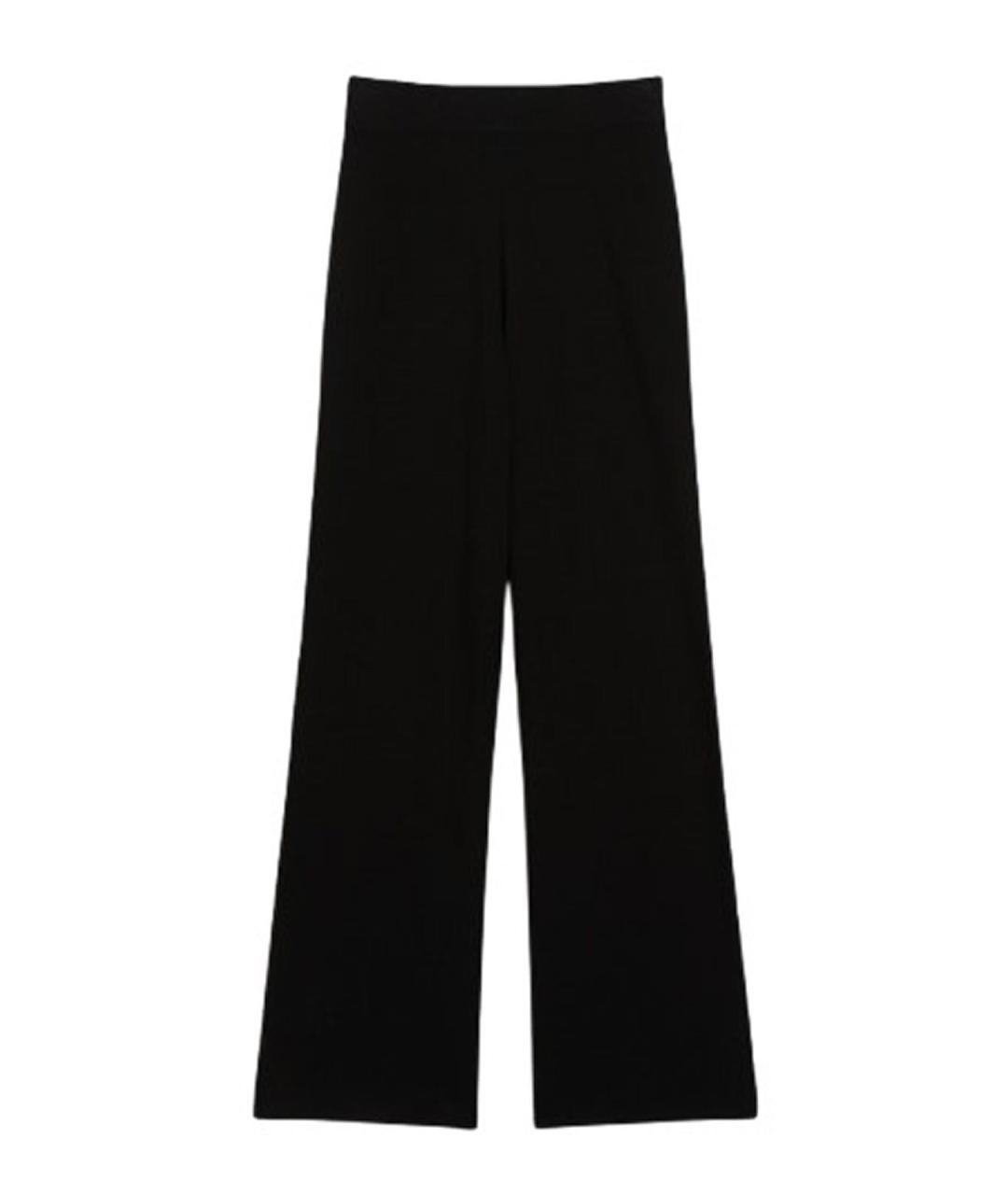 MAX MARA STUDIO Черные вискозные брюки широкие, фото 1