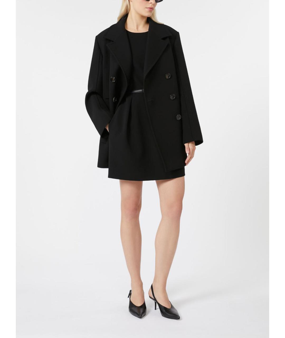 MAX MARA STUDIO Черная полиэстеровая куртка, фото 2