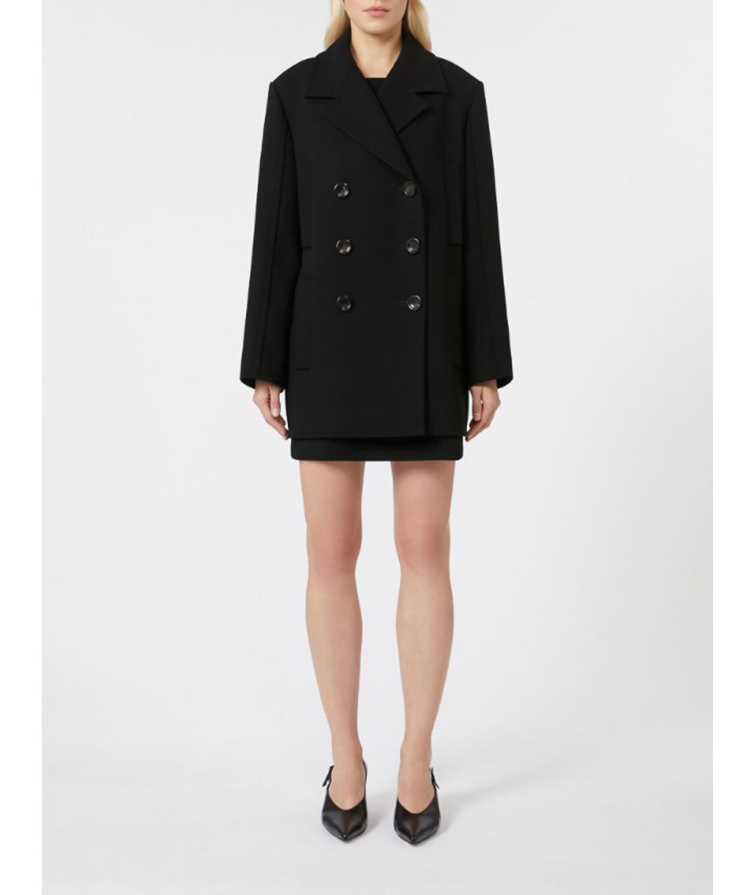 MAX MARA STUDIO Черная полиэстеровая куртка, фото 3