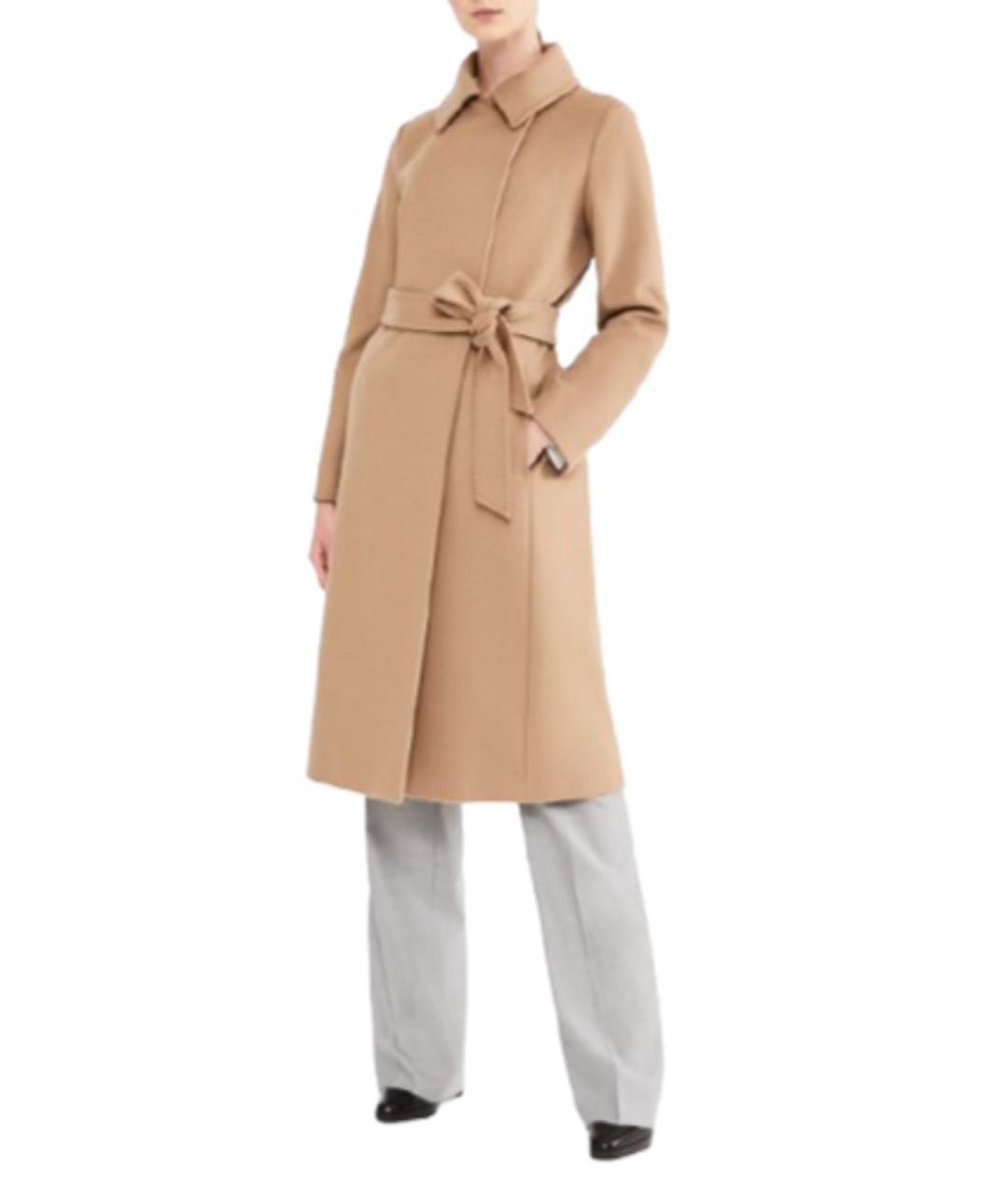 MAX MARA STUDIO Бежевое шерстяное пальто, фото 2