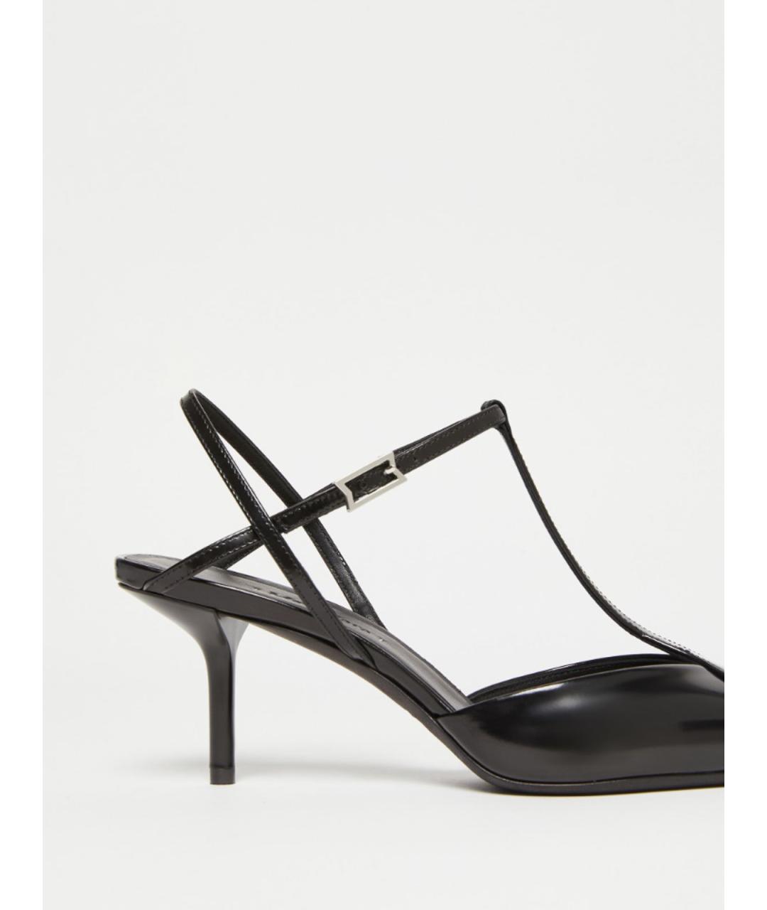MAX MARA Черные кожаные сандалии, фото 6