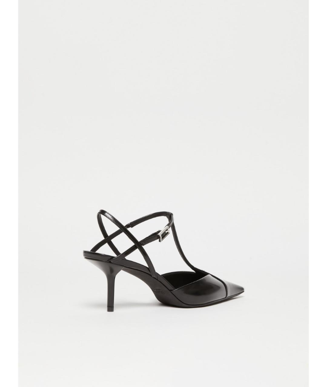 MAX MARA Черные кожаные сандалии, фото 4