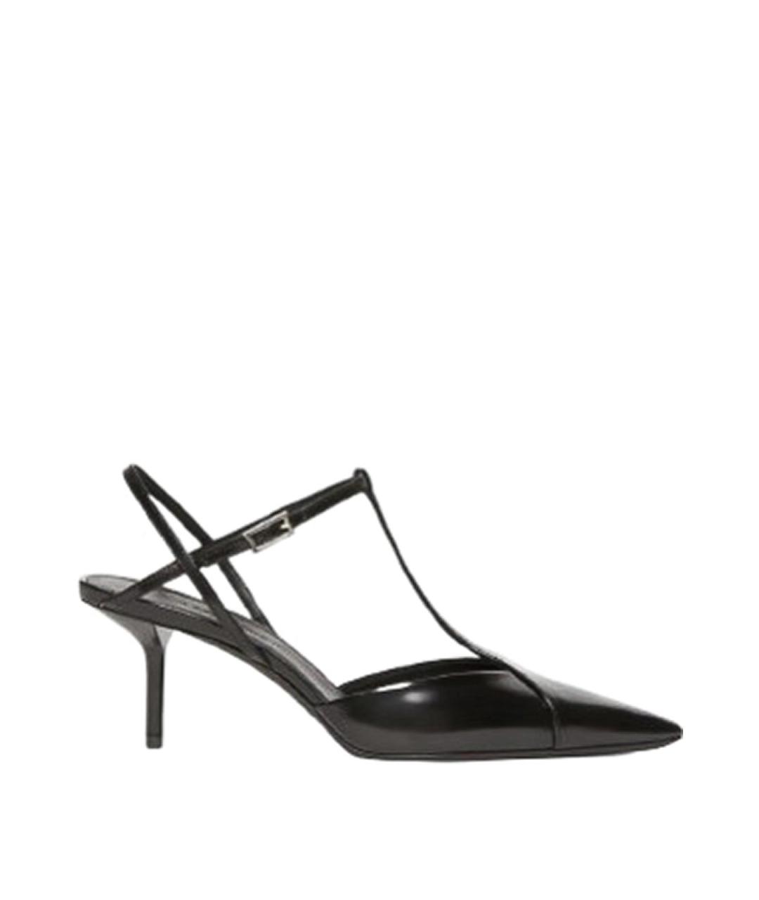 MAX MARA Черные кожаные сандалии, фото 1