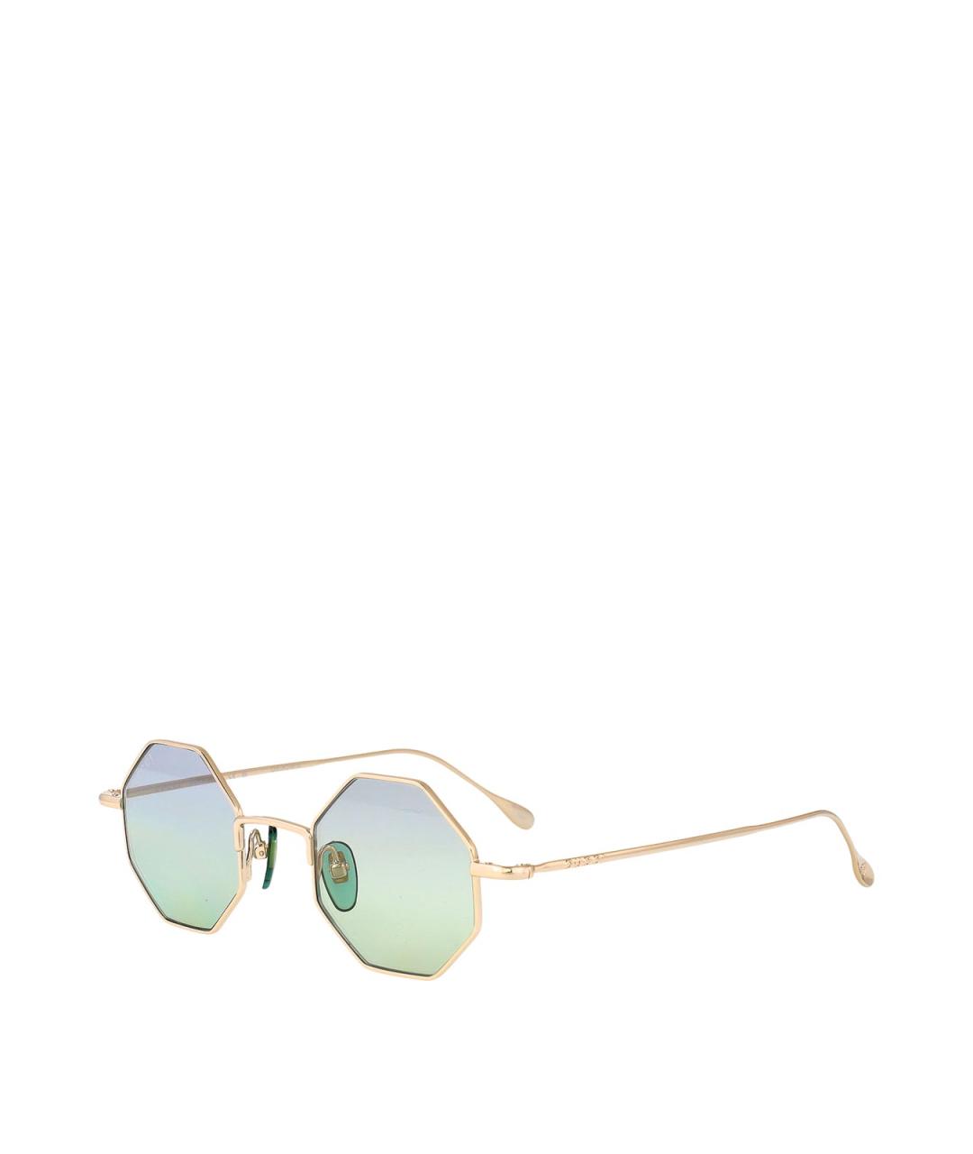 GUCCI Золотые металлические солнцезащитные очки, фото 2