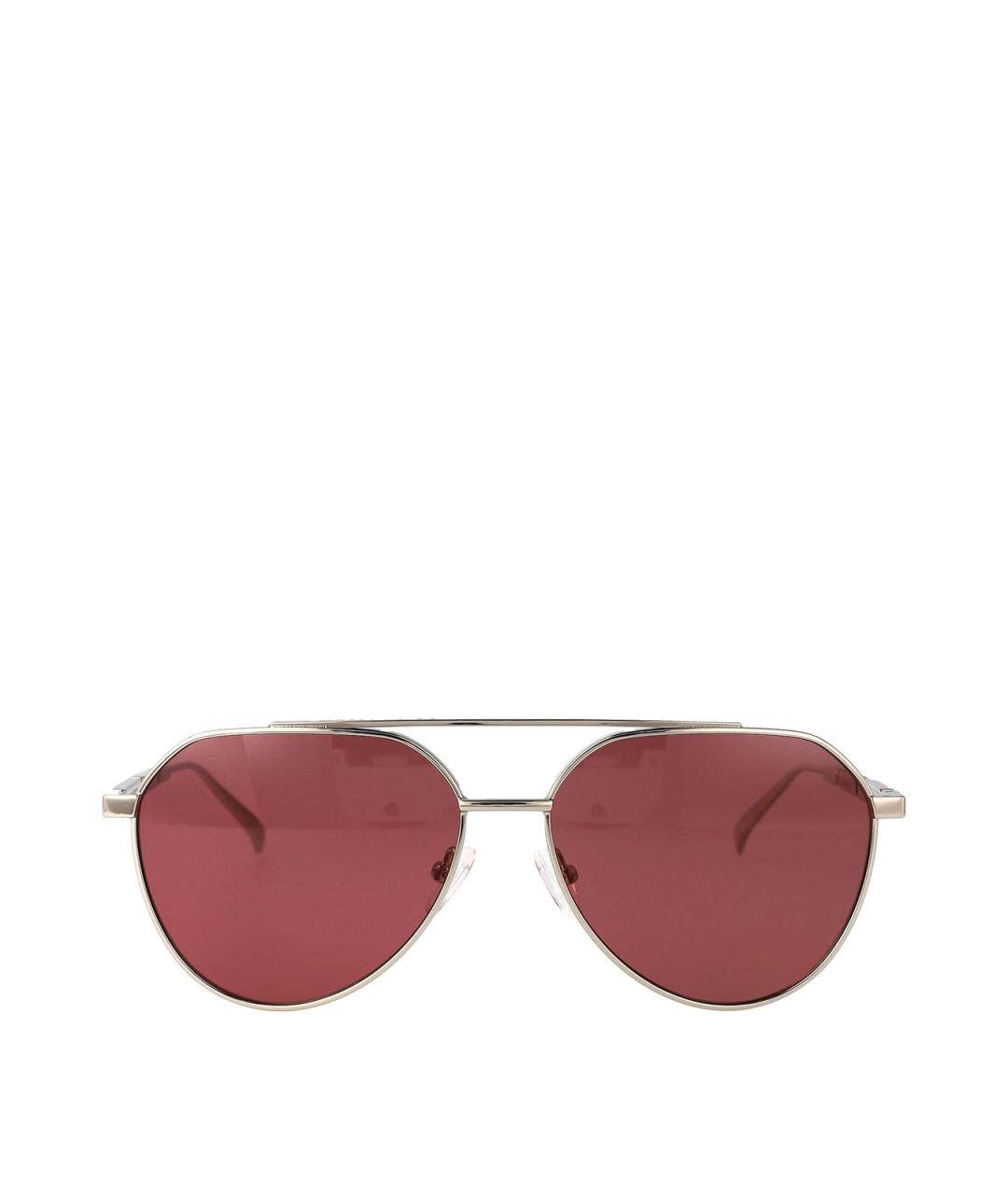 ALEXANDER MCQUEEN Серебряные металлические солнцезащитные очки, фото 1