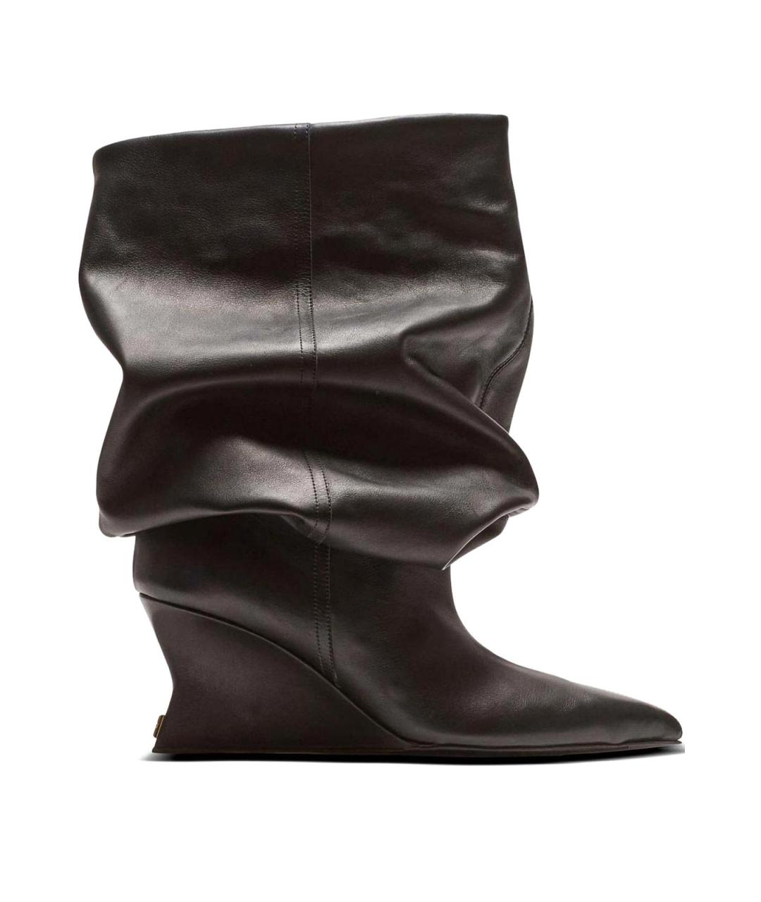 BALMAIN Черные кожаные сапоги, фото 1