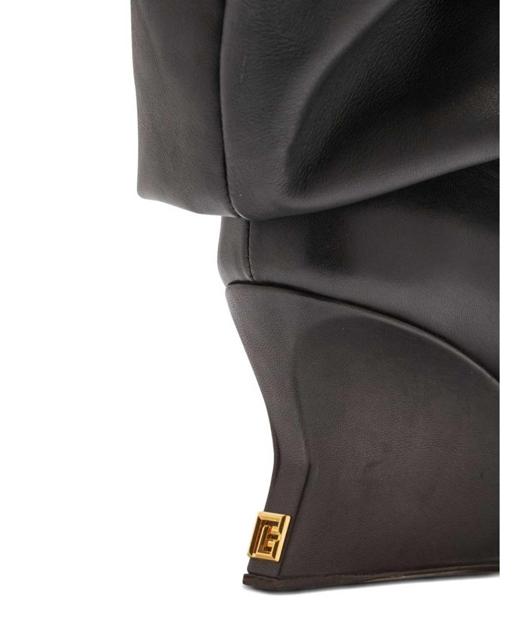 BALMAIN Черные кожаные сапоги, фото 2