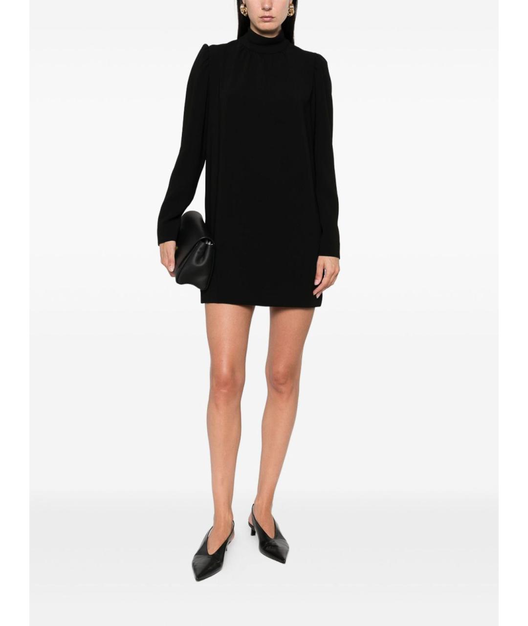 MAX MARA Черное полиэстеровое коктейльное платье, фото 2