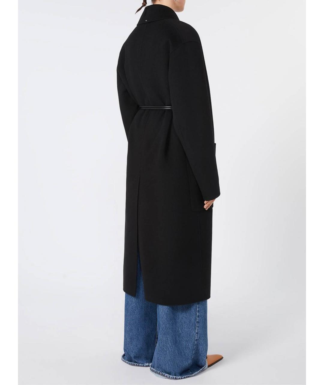 SPORTMAX Черное шерстяное пальто, фото 2