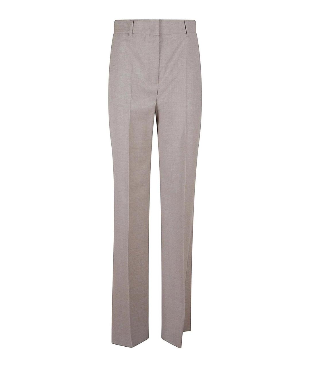 MAX MARA Бежевые шерстяные брюки широкие, фото 1