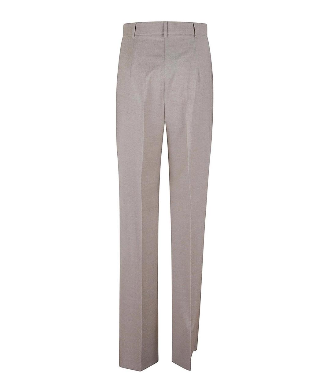 MAX MARA Бежевые шерстяные брюки широкие, фото 2