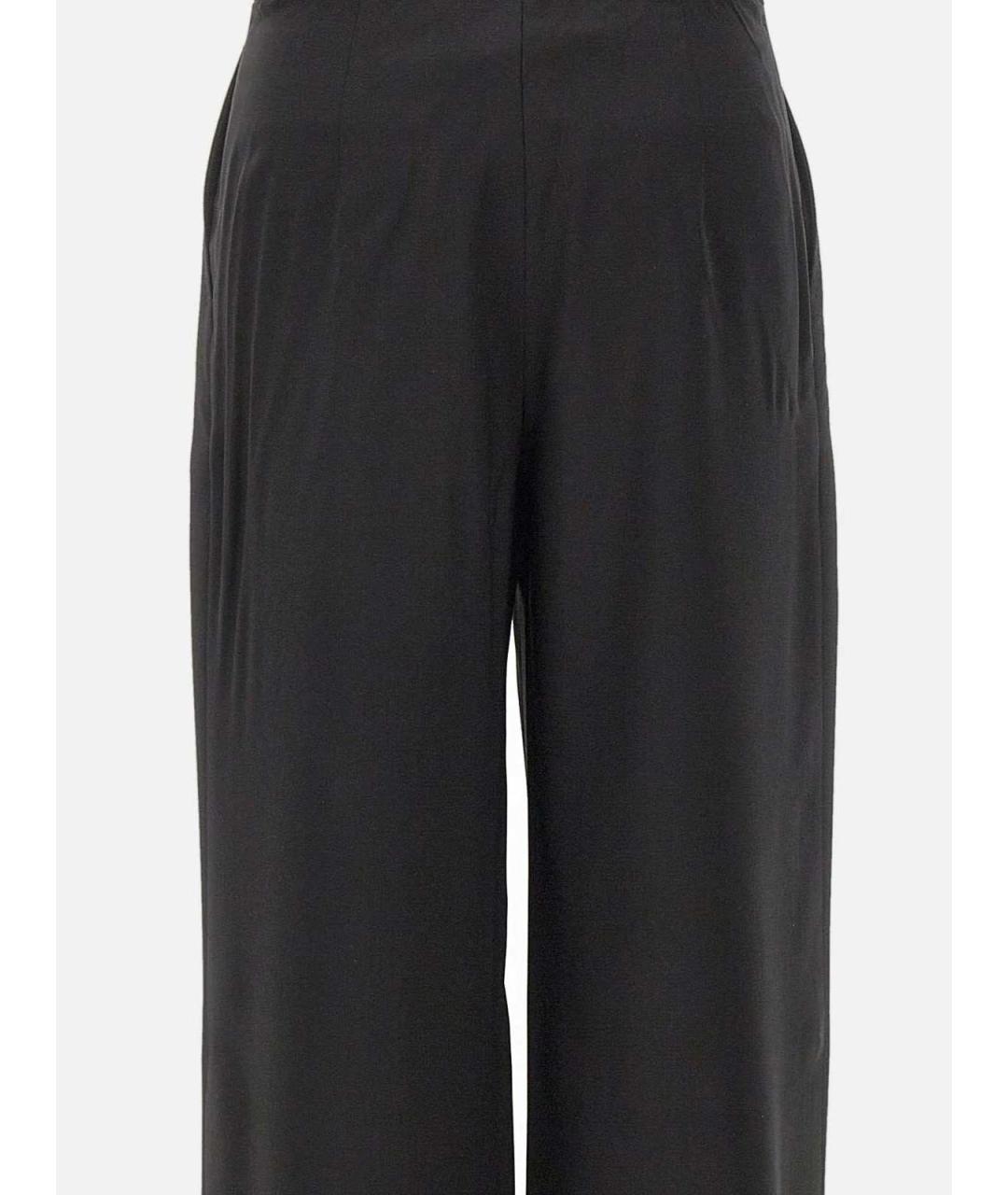 MAX MARA STUDIO Черные шерстяные брюки широкие, фото 4