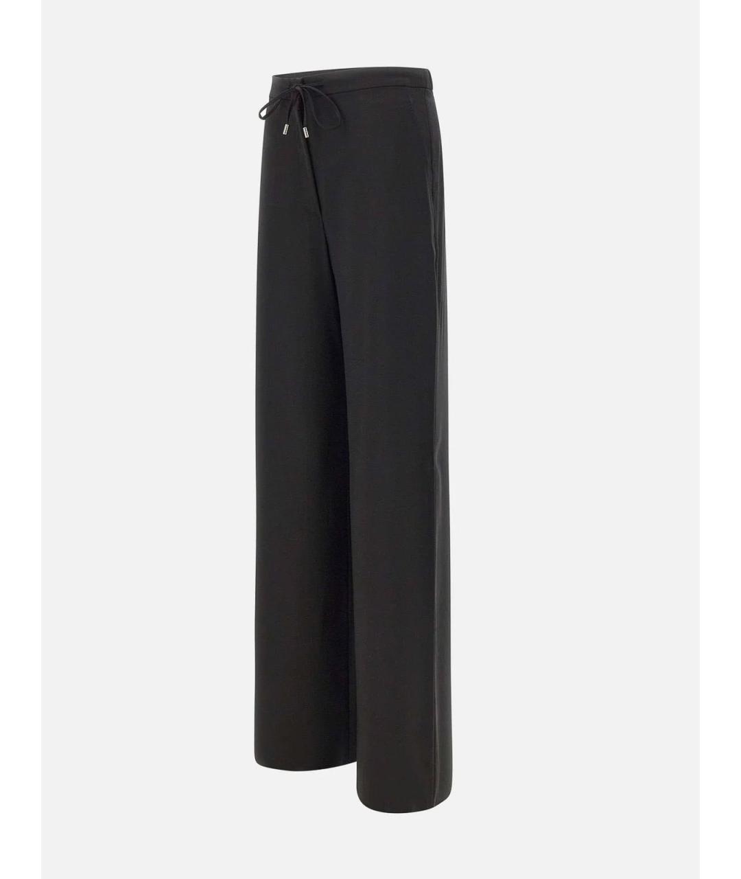 MAX MARA STUDIO Черные шерстяные брюки широкие, фото 5
