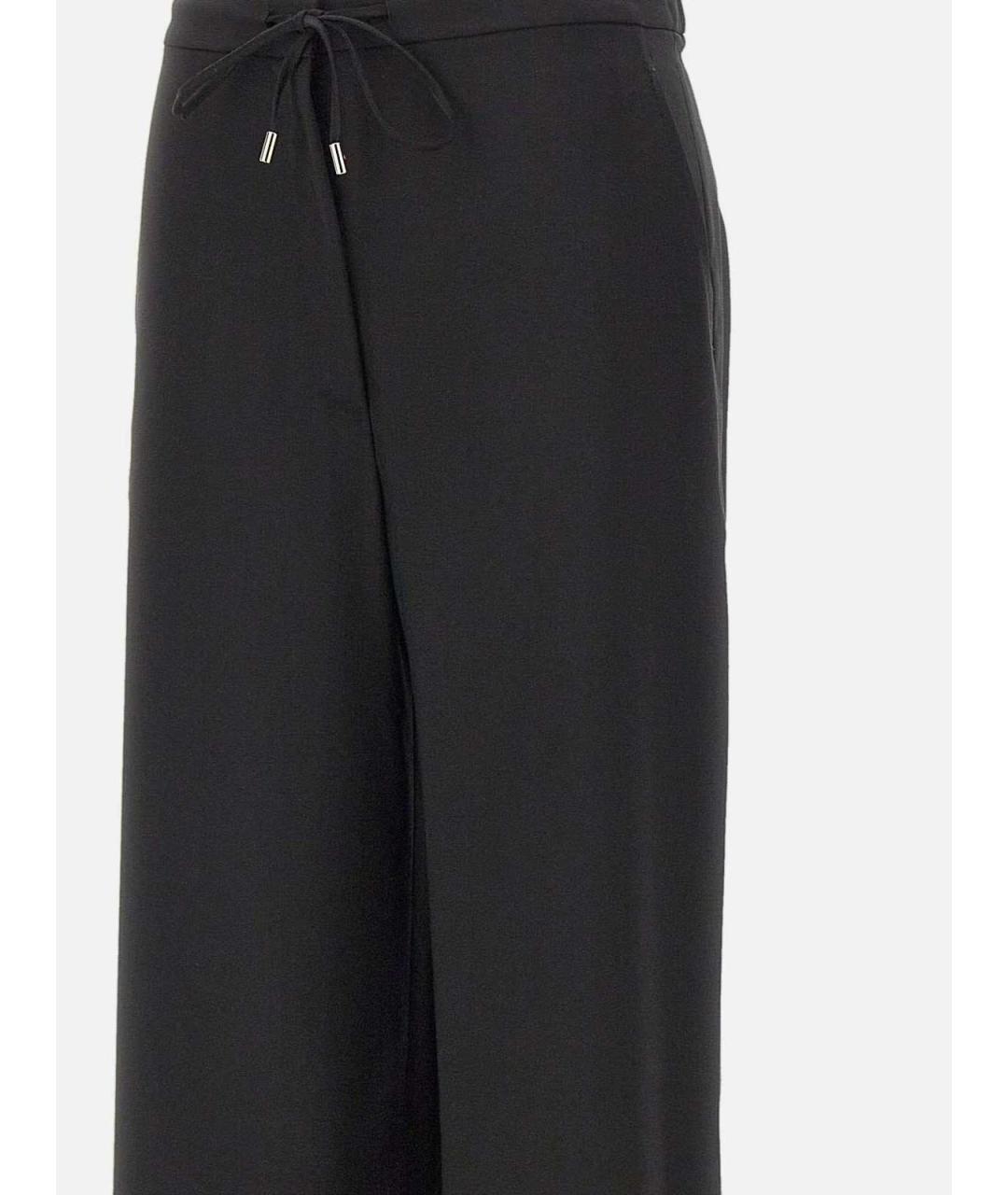 MAX MARA STUDIO Черные шерстяные брюки широкие, фото 3