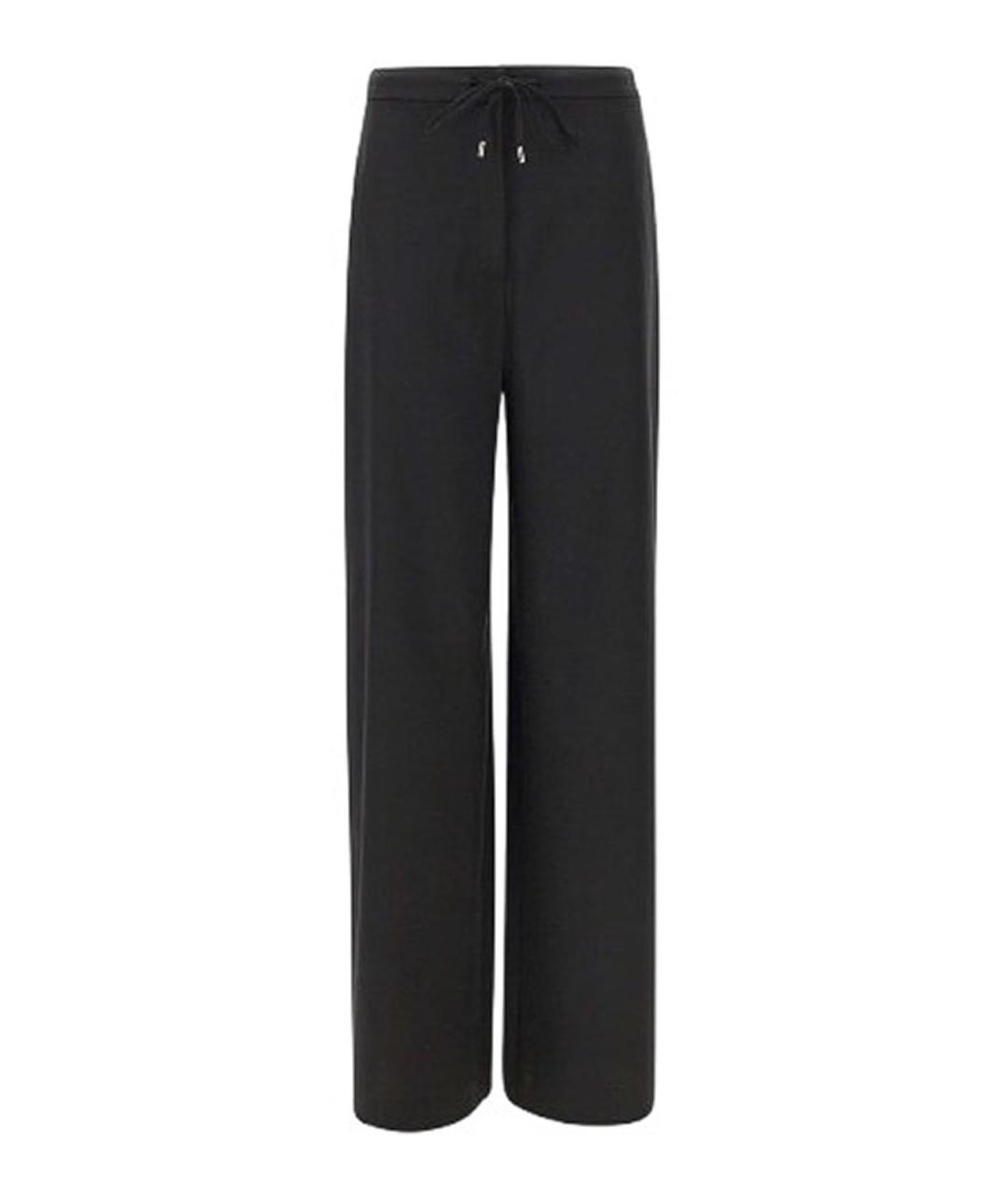 MAX MARA STUDIO Черные шерстяные брюки широкие, фото 1