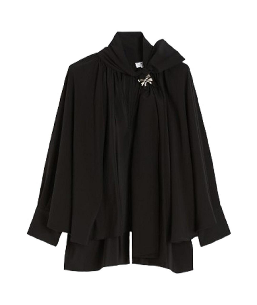 MAX MARA Черная шелковая блузы, фото 1