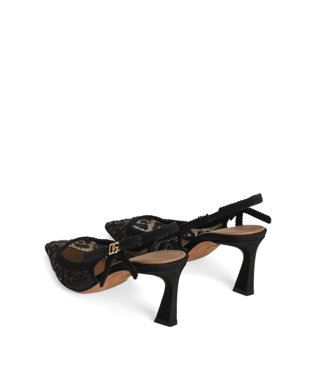 DOLCE&GABBANA Черные текстильные туфли, фото 3