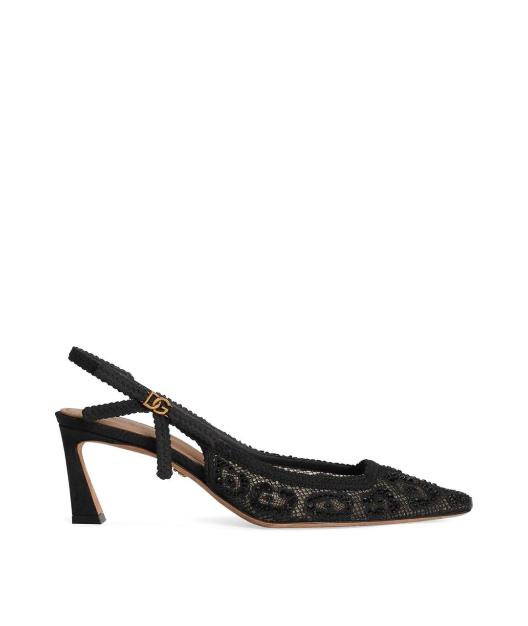 DOLCE&GABBANA Черные текстильные туфли, фото 1