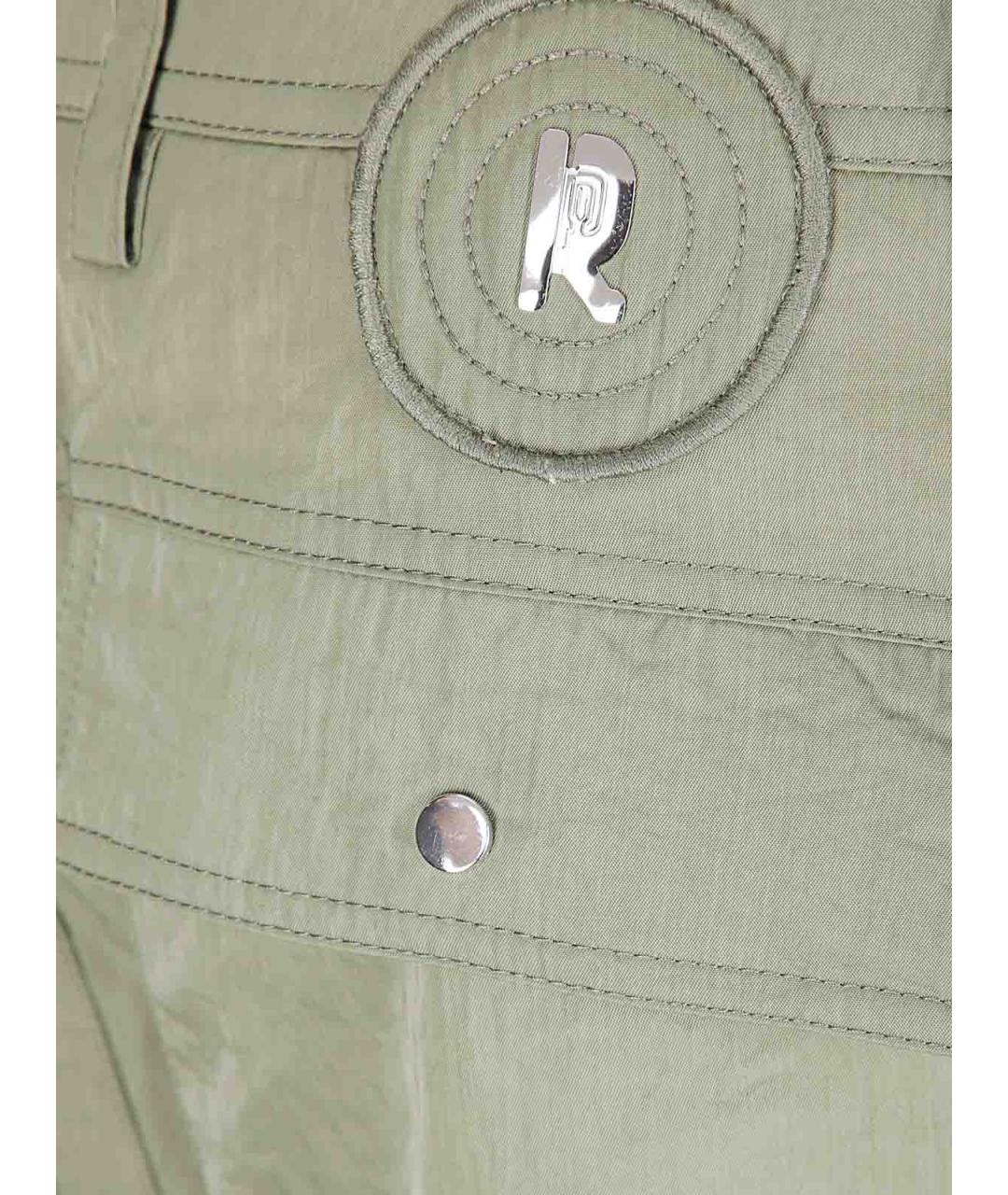 PACO RABANNE Зеленые прямые брюки, фото 3